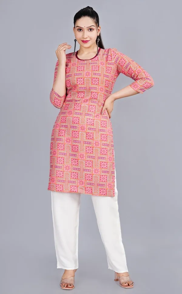 Pink_Printed_Kurta_Pant_Set_For_Women