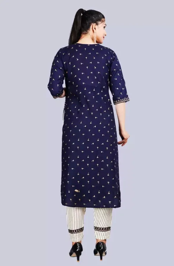 Dark_Blue_Kurta_Pant_Set_For_Women