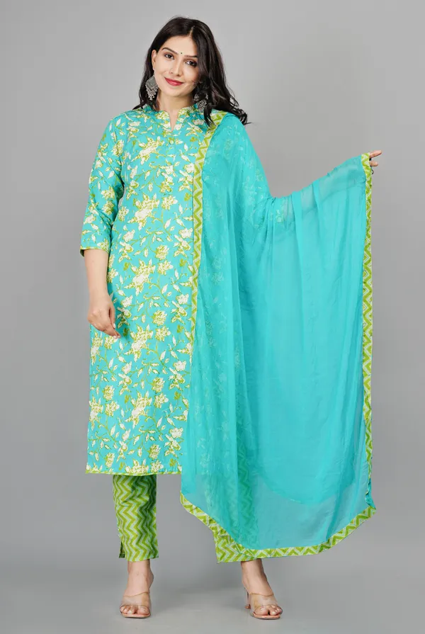 Green_Kurta_Pant_Dupatta_Set_For_Women