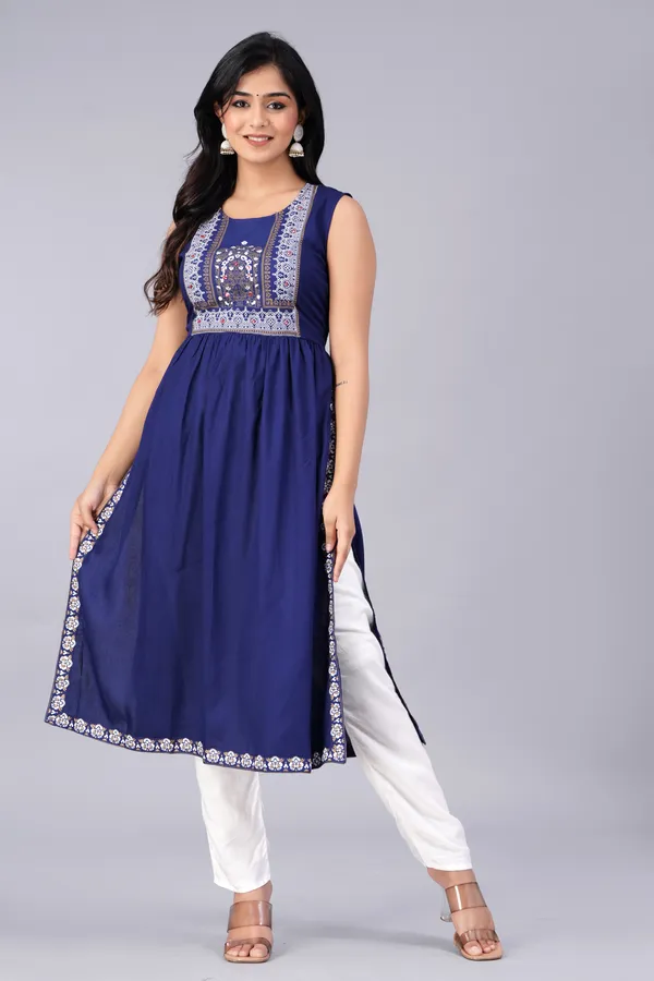 Dark_Blue_Solid_Ethnic_Dress_Kurta_For_Women