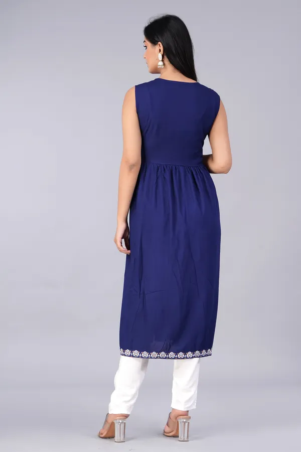 Dark_Blue_Solid_Ethnic_Dress_Kurta_For_Women