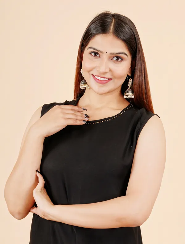 Black_&_Gold_Printed_A-Line_Kurta_For_Women