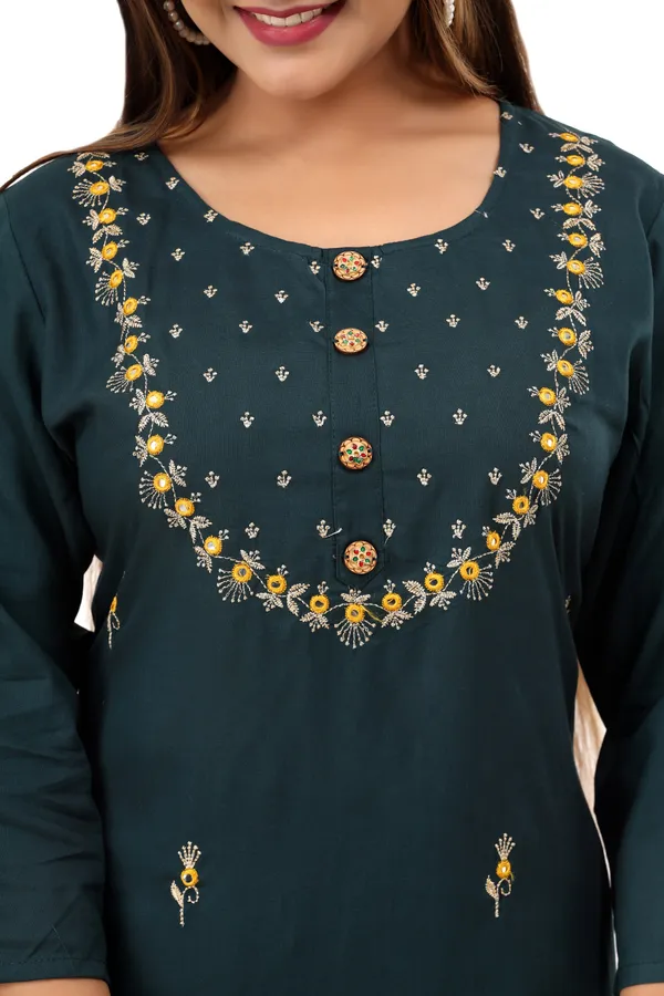 Green_Kurta_Pant_Set_For_Women
