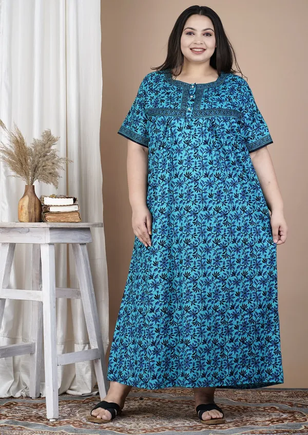 Combo_(_Pack_of_2)__(Premium)_Stylish_&_Elegant_Women_Nighty_(_RED_&_BLUE)