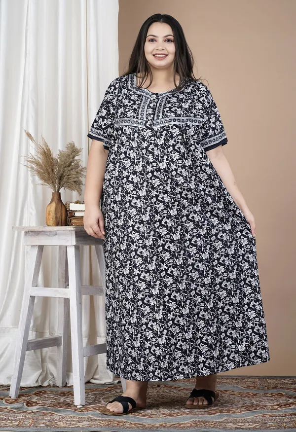 Combo_(_Pack_of_2)_Stylish_&_Elegant_Women_Nighty_(Brown_&_Black)