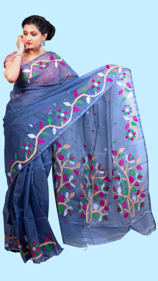 Still_Grey_Handwoven_Muslin_Saree-Sweet_Seduction