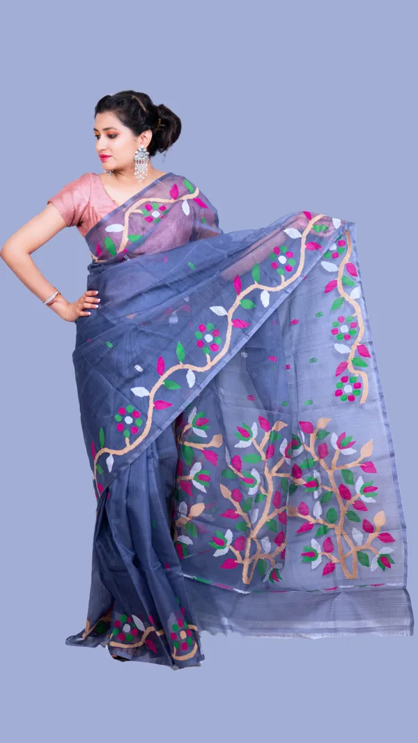 Still_Grey_Handwoven_Muslin_Saree-Sweet_Seduction