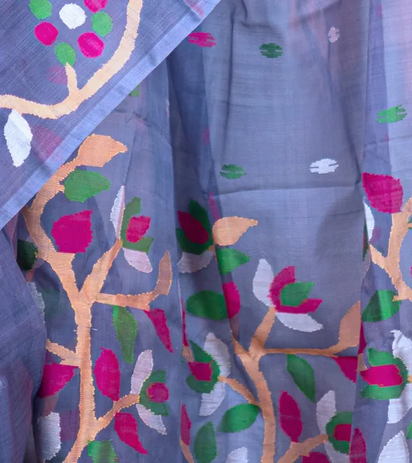 Still_Grey_Handwoven_Muslin_Saree-Sweet_Seduction