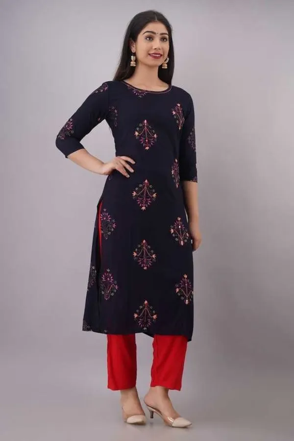 Stylish_&_Elegant___Women_Kurti_Pant_Set