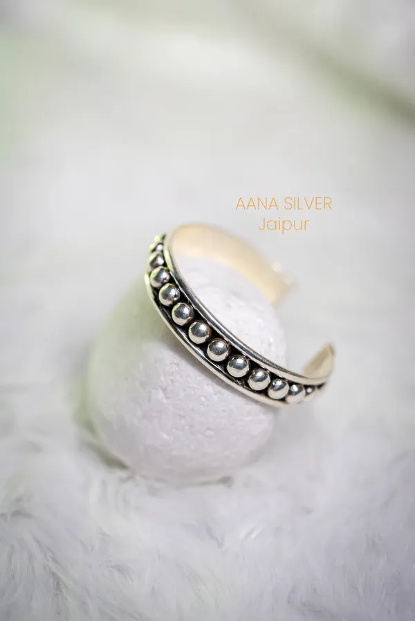 925_Pure_Sterling_Silver_|_Aabharan_Cluster_Kada_Bracelet_|_Well_Stamped_&_Hallmarked