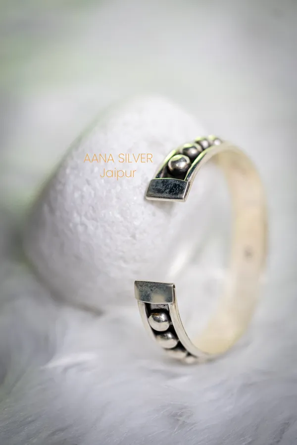 925_Pure_Sterling_Silver_|_Aabharan_Cluster_Kada_Bracelet_|_Well_Stamped_&_Hallmarked