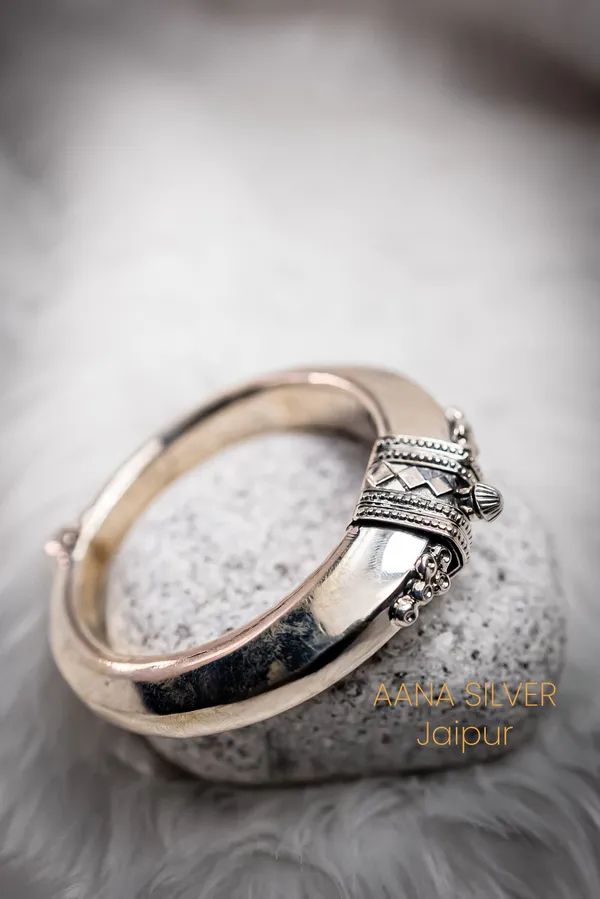 925_Pure_Sterling_Silver_|_Aabharan_Fine_Kada_|_Well_Stamped_&_Hallmarked