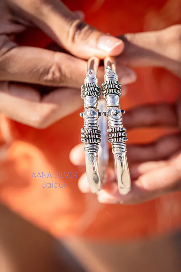 925_Pure_Sterling_Silver_|_Aabharan_Detailed_Everyday_Bangles_|_Well_Stamped_&_Hallmarked
