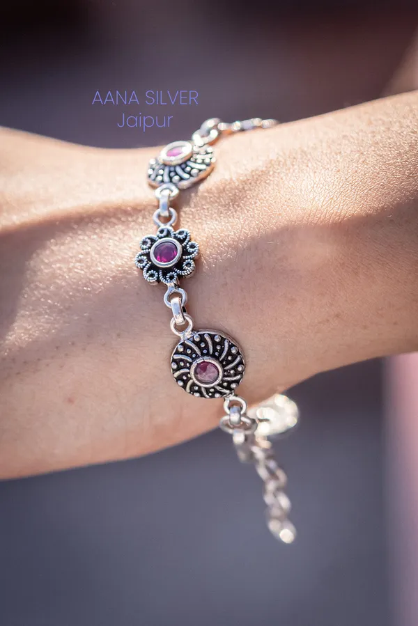 925_Pure_Sterling_Silver_|_Aabharan_Dual_Detailed_Bracelet_|_Well_Stamped_&_Hallmarked