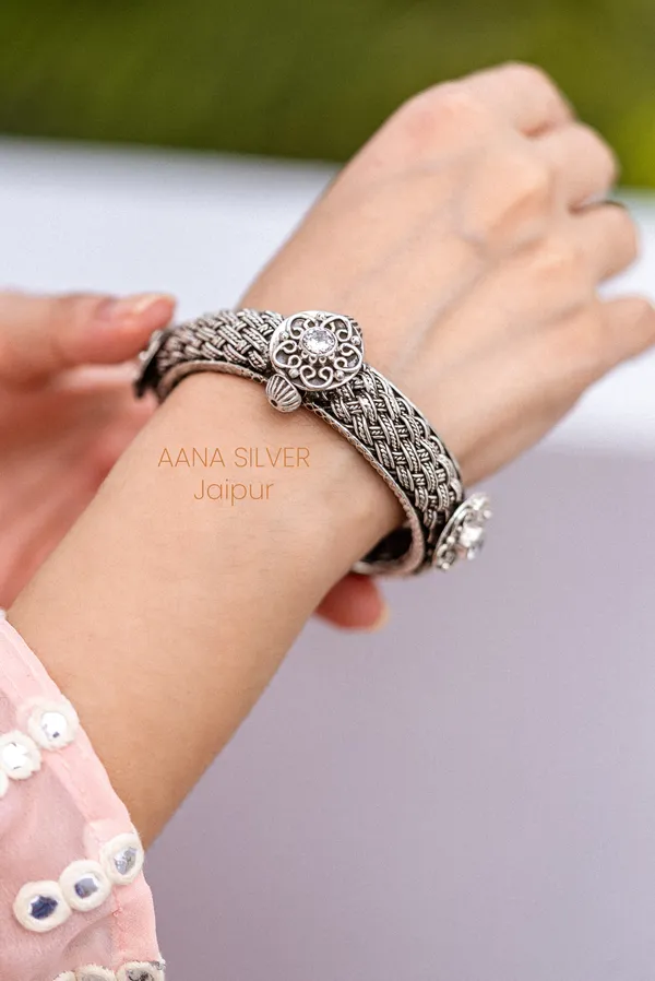 925_Pure_Sterling_Silver_|_Saundarya_Versatile_Bangle_Kada_|_Well_Stamped_&_Hallmarked