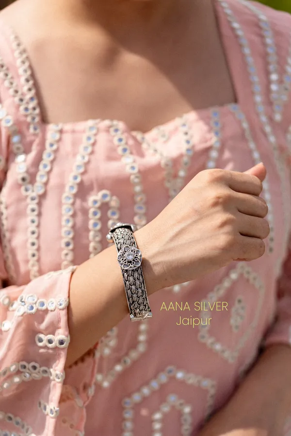 925_Pure_Sterling_Silver_|_Saundarya_Versatile_Bangle_Kada_|_Well_Stamped_&_Hallmarked