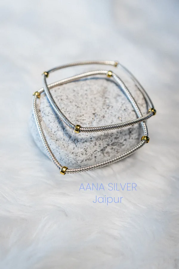 925_Pure_Sterling_Silver_|_Saundarya_Unique_Square_Bangles_|_Well_Stamped_&_Hallmarked
