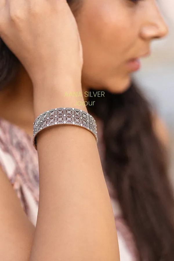 925_Pure_Sterling_Silver_|_Aabharan_Statement_Jali_Bangles_|_Well_Stamped_&_Hallmarked