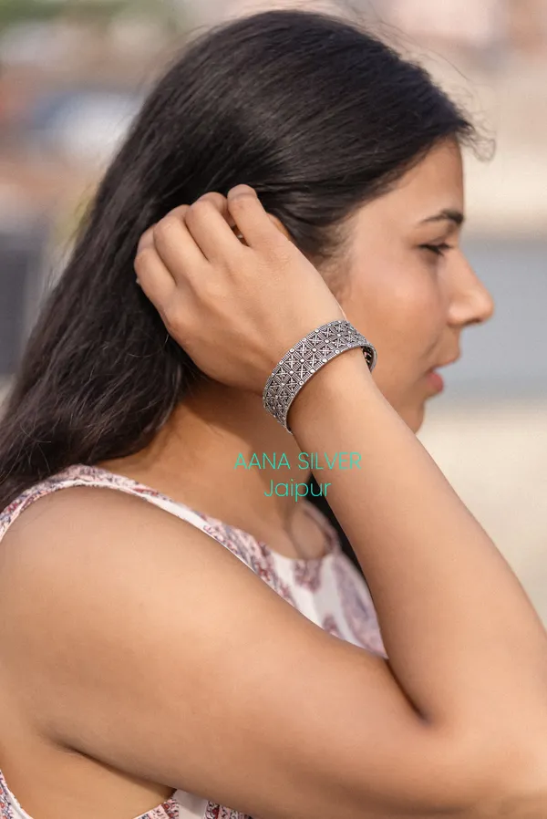 925_Pure_Sterling_Silver_|_Aabharan_Statement_Jali_Bangles_|_Well_Stamped_&_Hallmarked
