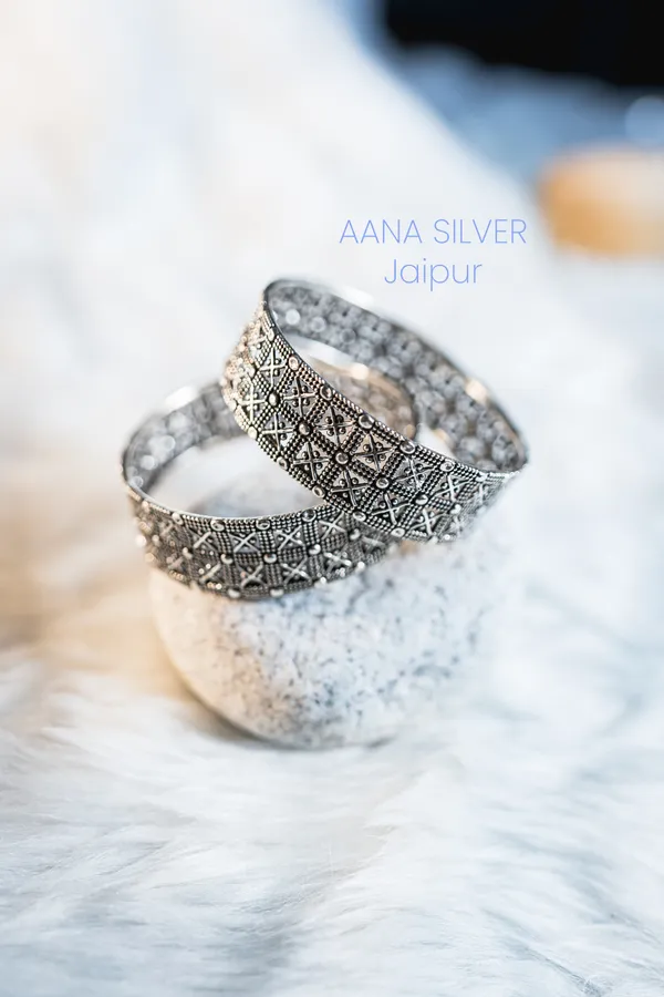 925_Pure_Sterling_Silver_|_Aabharan_Statement_Jali_Bangles_|_Well_Stamped_&_Hallmarked