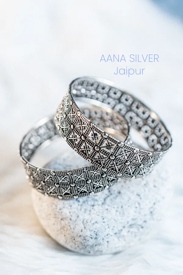 925_Pure_Sterling_Silver_|_Aabharan_Statement_Jali_Bangles_|_Well_Stamped_&_Hallmarked