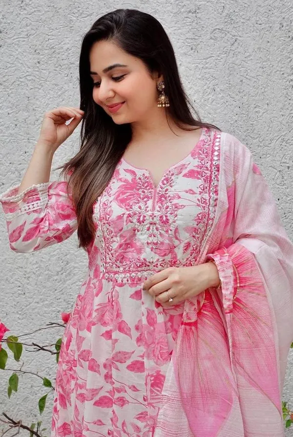 Pink_Viscose_Rayon_Floral_Print_Kurta_with_Pant_&_Dupatta_Set
