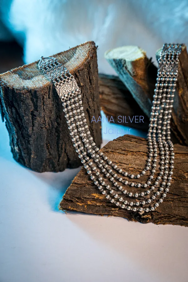 925_Pure_Sterling_Silver_|_Aabharan_Balls_Motif_Necklace_|_Well_Stamped_&_Hallmarked
