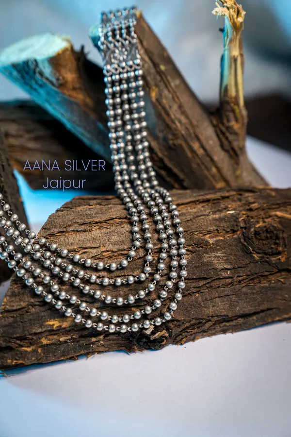 925_Pure_Sterling_Silver_|_Aabharan_Balls_Motif_Necklace_|_Well_Stamped_&_Hallmarked