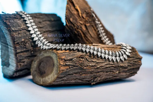 925_Pure_Sterling_Silver_|_Aabharan_Motif_Necklace_|_Well_Stamped_&_Hallmarked