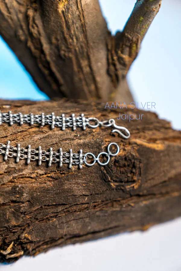 925_Pure_Sterling_Silver_|_Aabharan_Motif_Balls_Necklace_|_Well_Stamped_&_Hallmarked