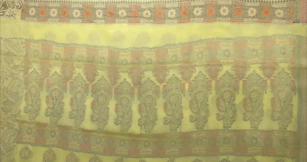 Humairah_Presents_Yellow_Chiffon_Floral_Zari_Mina_Booti_Skirt_Floral_Mina_Zari_Border_and_Big_Boota_Pallu_with_Yellow_Blouse