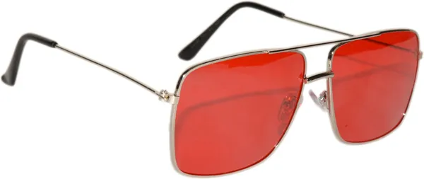 Silver_Retro_Square_Sunglasses_-_For_Unisex