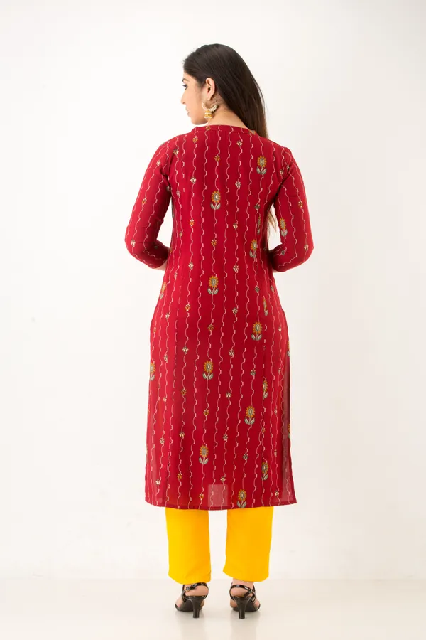 Stylish_&_Elegant_Women_Kurti_Pant_Set