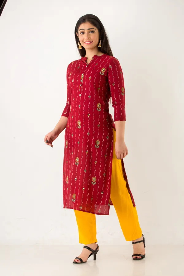 Stylish_&_Elegant_Women_Kurti_Pant_Set