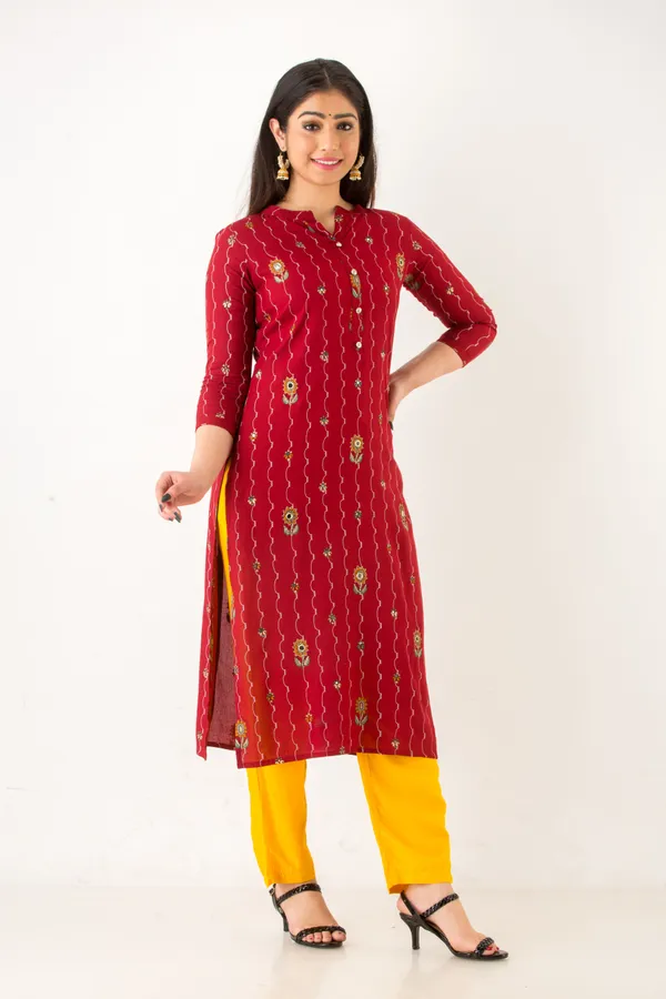 Stylish_&_Elegant_Women_Kurti_Pant_Set