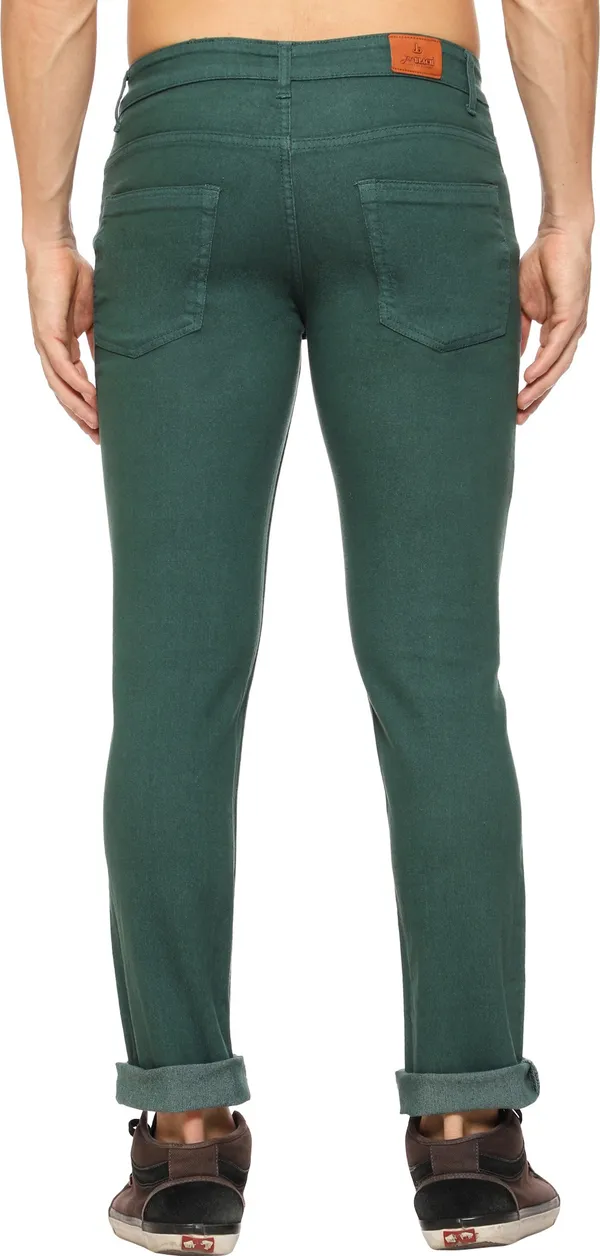 Men's_Dark_Green_Regular_Fit_Premium_Cotton_Blend_Jeans