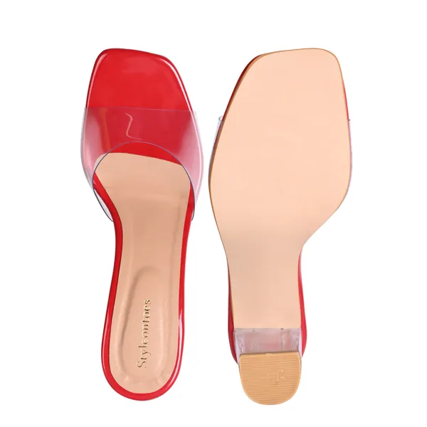 Red_Transparent_Fancy_Block_Heels_For_Women