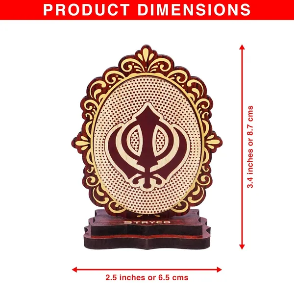 Designer_Khanda_For_Car,_Car_Decor_Accessory,_Car_Stand,_Car_Dashboard_Idol,_Sikh_Spiritual_Gift_Item,_Wooden_Punjabi_Car_Decor_Item,_Sikh_Flag,_2.5X3.5Inches