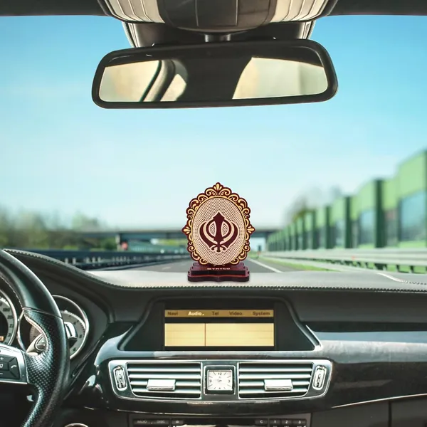 Designer_Khanda_For_Car,_Car_Decor_Accessory,_Car_Stand,_Car_Dashboard_Idol,_Sikh_Spiritual_Gift_Item,_Wooden_Punjabi_Car_Decor_Item,_Sikh_Flag,_2.5X3.5Inches