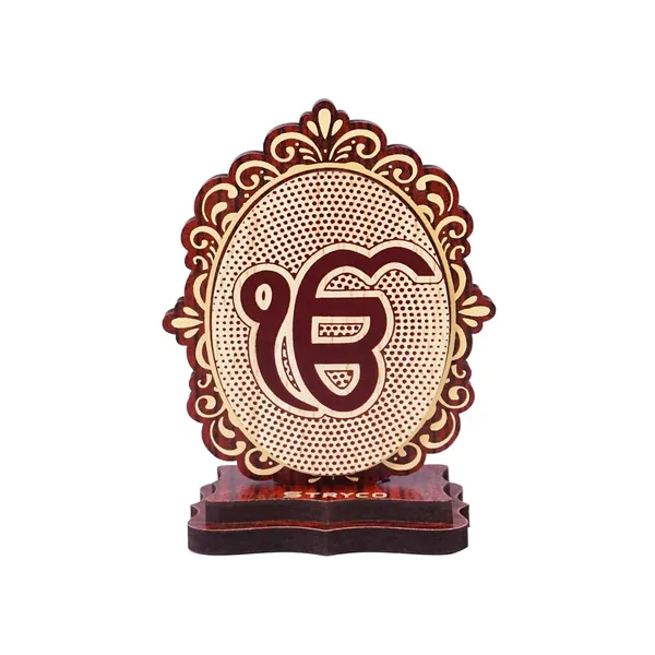 Designer_Ik_Onkar_For_Car,_Car_Decor_Accessory,_Car_Stand,_Car_Dashboard_Idol,_Sikh_Spiritual_Gift_Item,_Wooden_Punjabi_Car_Decor_Item,_Ek_Onkar,_2.5X3.5Inches