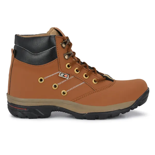 Tan_Brown_Leatherette_And_Airmix_Lace_Ups_Boots_For_Men