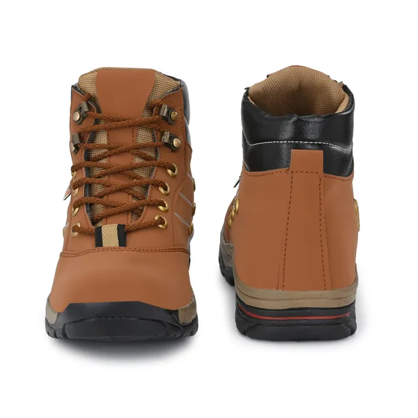 Tan_Brown_Leatherette_And_Airmix_Lace_Ups_Boots_For_Men