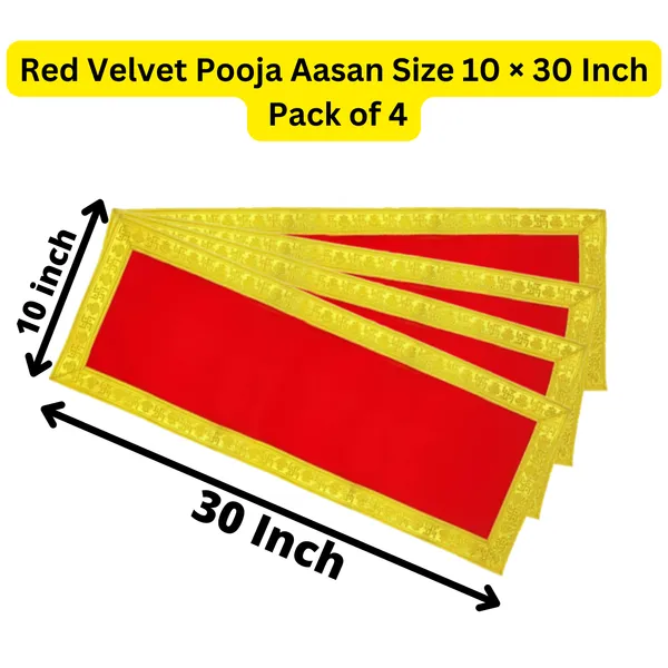 Red_Velvet_Pooja_Aasan_Mats_Size_10_x_30_Inch_|_Chowki_Aasan_Kapda_|_Pooja_Cloth_|_Laddu_Gopal_Pooja_Aasan_(_Pack_Of_4_)