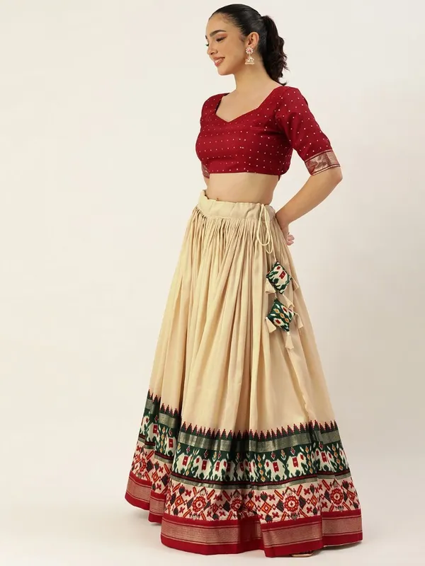 White_Premium_&_Elegant_Dola_Silk_Lehenga_Choli_For_Women