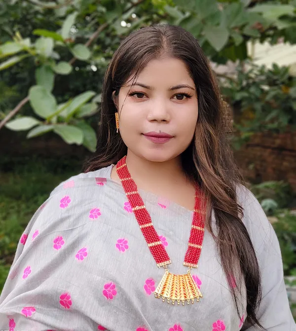 Assamese_Traditional_Red_Colour_Tassel_Jewellery_Set_For_Women