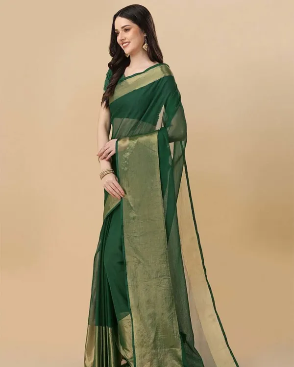 Green_Colour_1-Minute_Ready_To_Wear_Georgette_Saree_With_Blouse_Piece