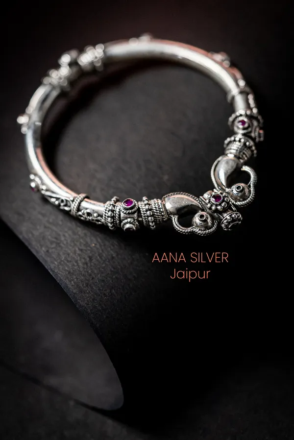 925_Pure_Sterling_Silver_|_Aabharan_Versatile_Peacock_Kada_|_Well_Stamped_&_Hallmarked