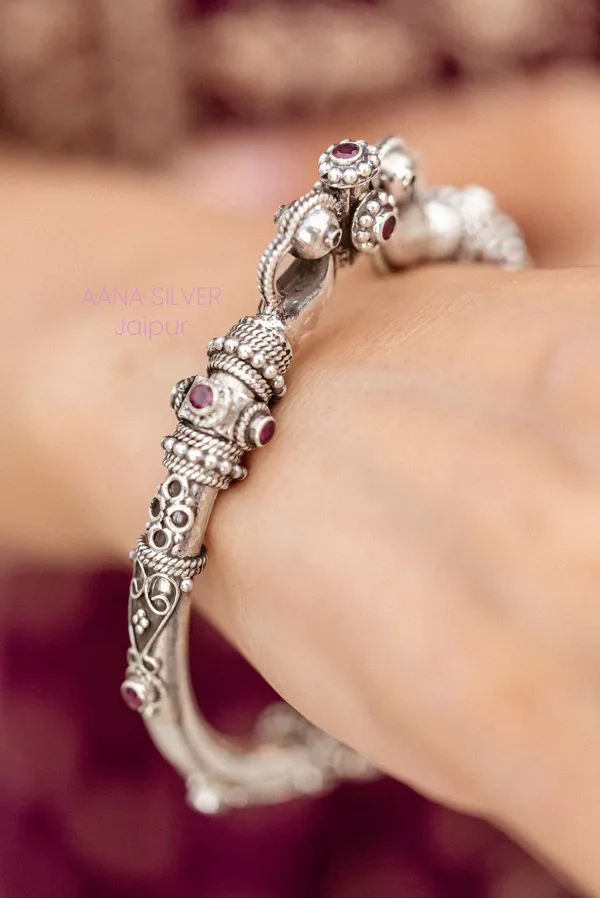 925_Pure_Sterling_Silver_|_Aabharan_Versatile_Peacock_Kada_|_Well_Stamped_&_Hallmarked
