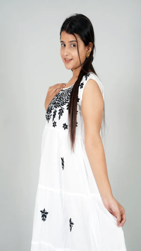 White_Cotton_Casual_Long_Kurti_For_Women