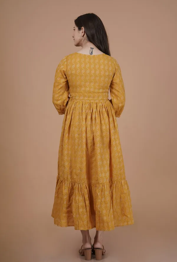 Yellow_Crepe_Regular_Dress_For_Women